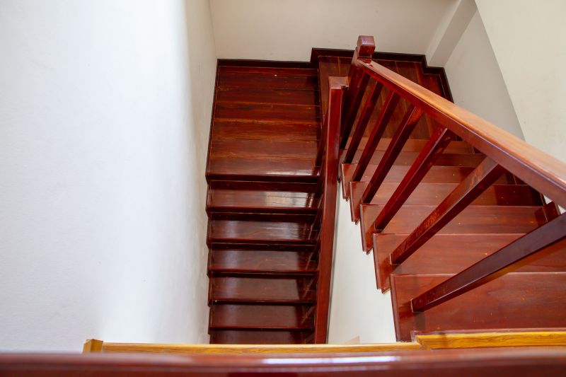 Beautifully restored wood stairs